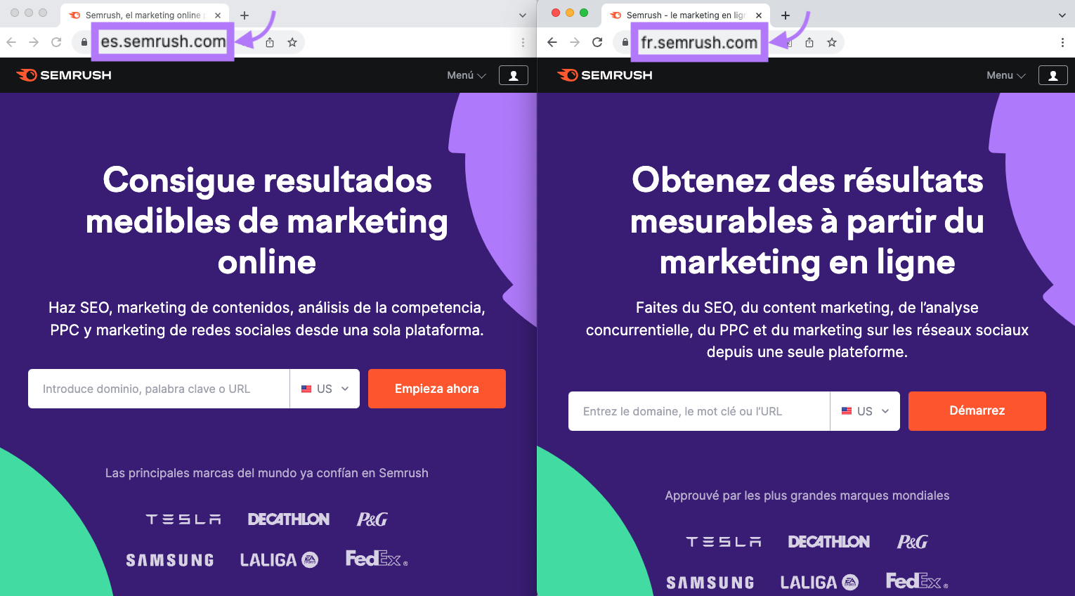 "sr03.flikover.net/_es" and "sr03.flikover.net/_fr" subdomains landing pages