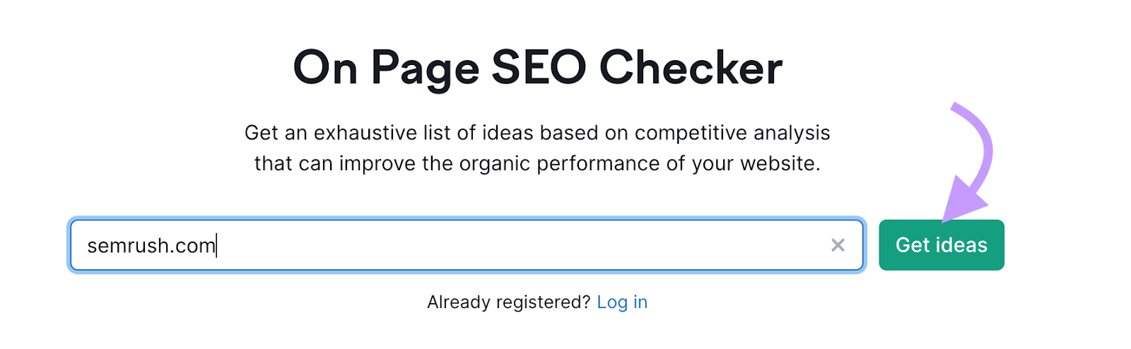 "sr03.flikover.net" domain entered into the On Page SEO Checker search bar
