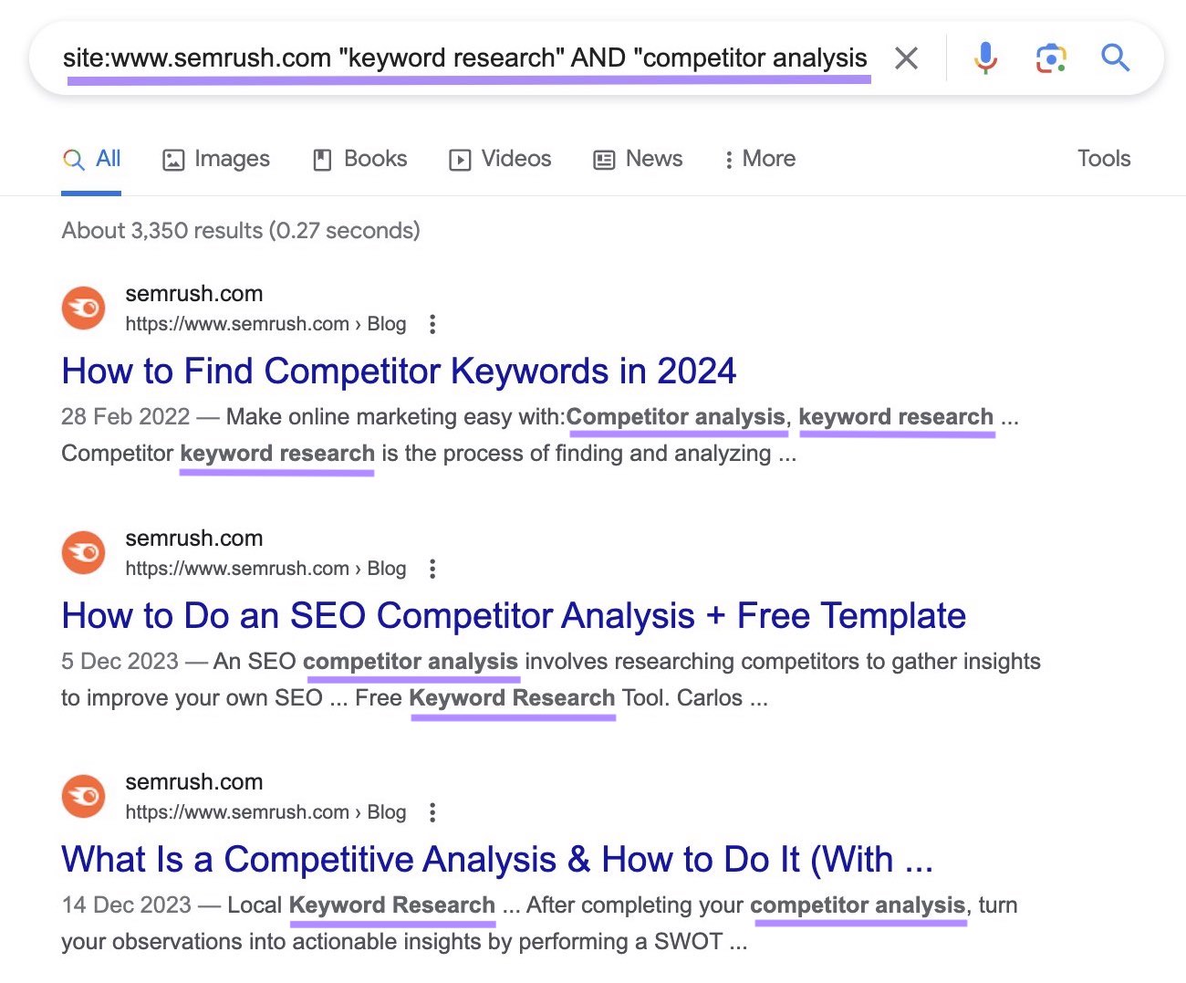 Google's SERP for "site:sr03.flikover.net "keyword research" AND "competitor analysis"” site search