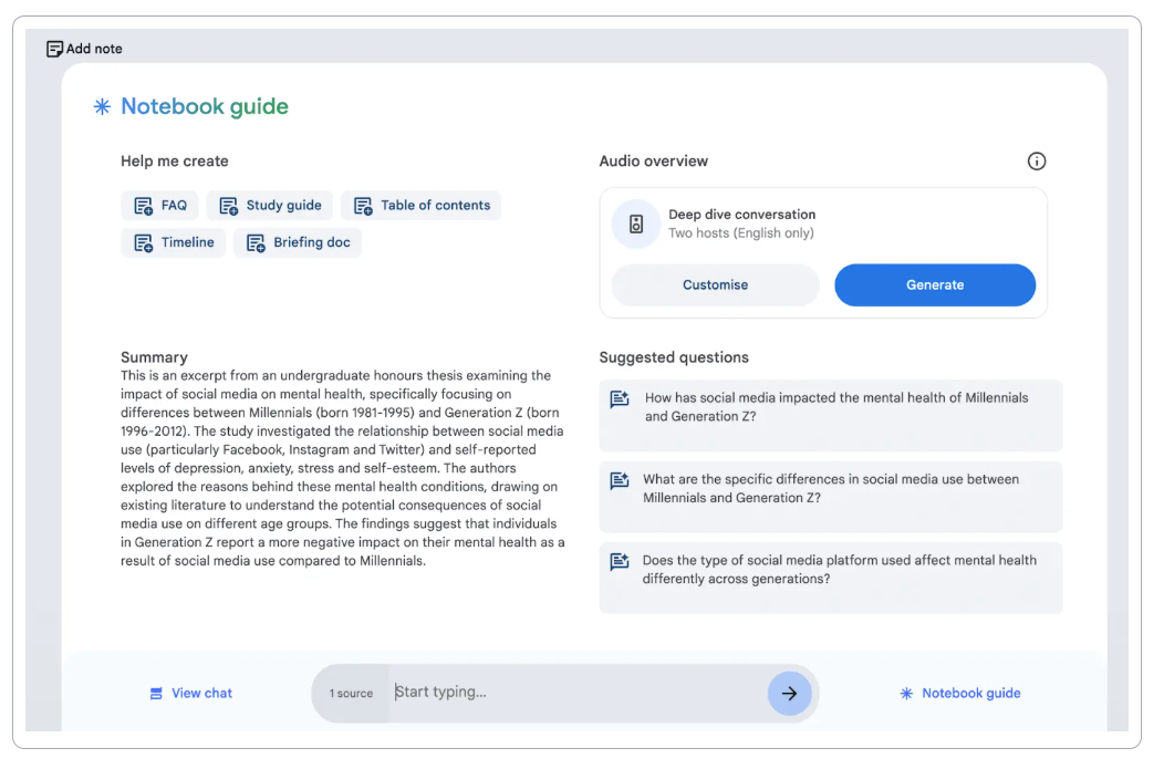 Using NotebookLM