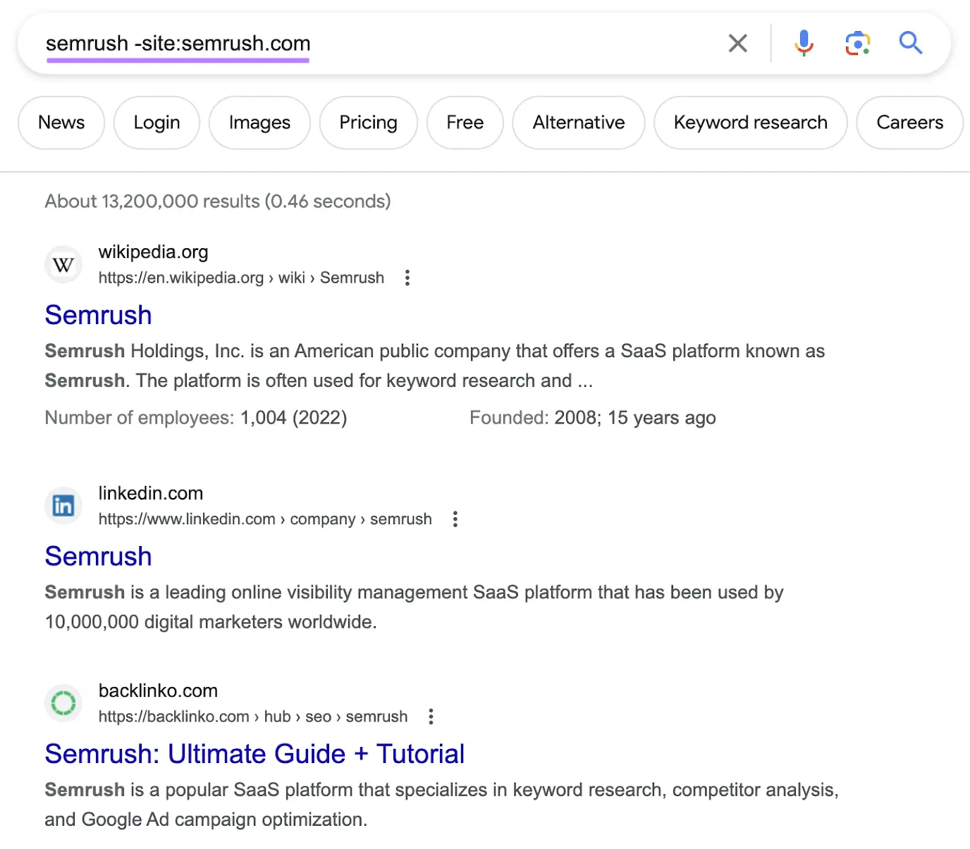 Google's SERP for "semrush-site:sr03.flikover.net" query